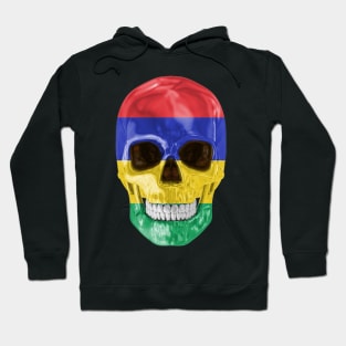 Mauritius Flag Skull - Gift for Mauritian With Roots From Mauritius Hoodie